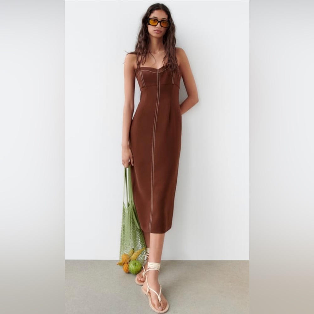 Zara brown dress